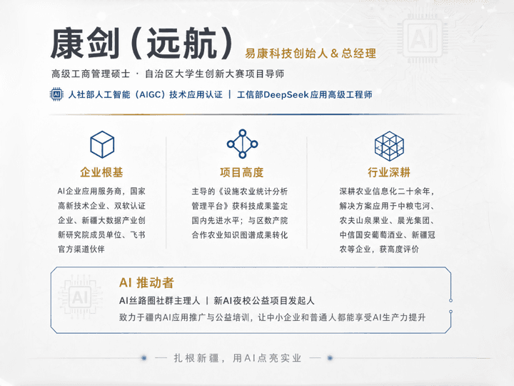 康剑企业 AI 服务介绍图